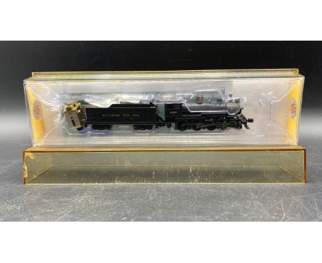 Two 'N' Gauge North American Outline Steam Locomotives, Tested Runners(400g)Bachmann 51461 Baldwin 4-6-0 Loco Baltimore and O