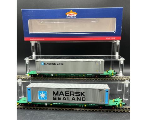 Bachmann Branchline 37-313 Intermodal bogie wagon with 2 x 45ft containers in Maersk livery(450g)Two car set'Ready to Roll'So