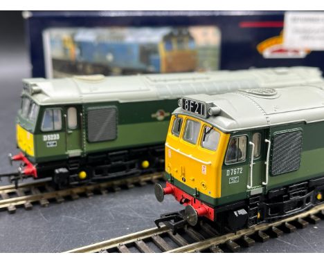 Two Bachmann Class 25 Diesel Locomotives, Tested Runners (1200g) Bachmann Branchline 32-402 Class 25 #D7672 'Tamworth Castle'
