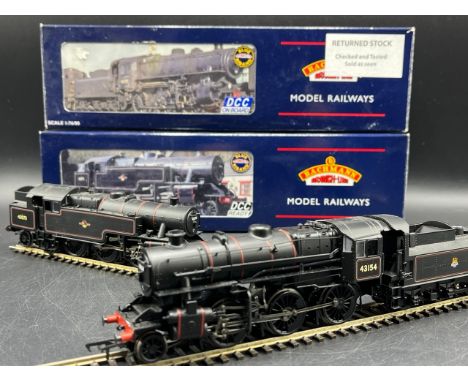 Two OO gauge Boxed Bachmann Steam Locomotives, Tested Runners (1200g) Bachmann 32-586DC Ivatt class 4 2-6-0 43154 in BR black
