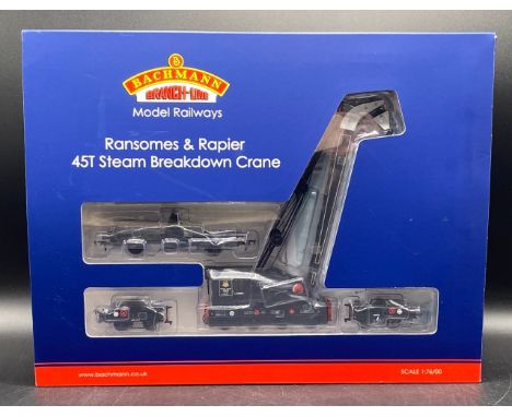 Bachmann Branchline 38-802 45 ton Steam Crane No.122 Ransomes and Rapier crane in BR black with early emblem, BR lined(650g)'