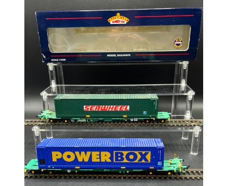 Bachmann Branchline 37-301 Intermodal bogie flat wagons 33 70 4938 713-3 in EWS green Livery with two 45ft. containers PWRU45