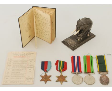 The February 1942 diary and campaign medals of Albert Jenkin Thomas (1912-1976) -
1. The 2,400-word diary runs from the 8th t