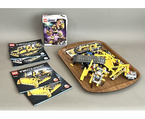 A quantity of vintage Lego - 1990s-2000s, including a boxed 76141 Thanos Mech from the Marvel Avengers series (box factory se