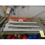 LOT OF PIPE WRENCHES, assorted