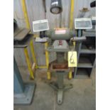 DOUBLE END PEDESTAL GRINDER, DAYTON, 6", 1/3 HP