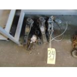 LOT OF LEVER HOISTS (4), assorted