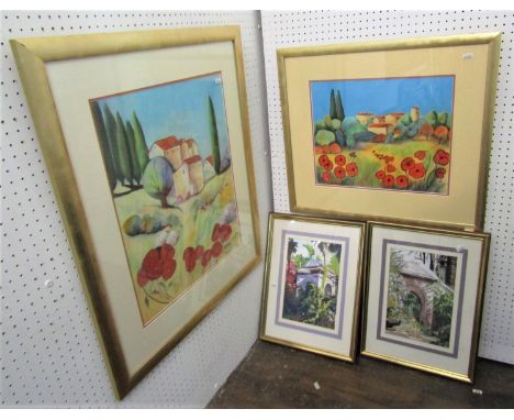 A quantity of pictures and prints on a landscape and architectural theme artists include Desmond Knight, Clark Hancock, Maggi