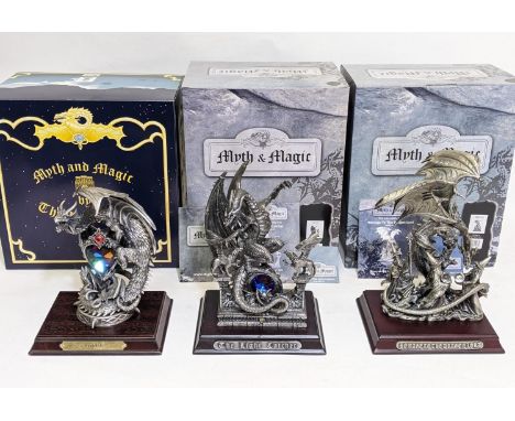 3 large 'Myth and Magic' figures including 'Heartfelt', 'Homage to the Dragon Lord' and 'The Light Catcher' (Limited Edition 