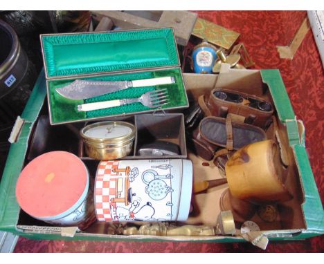 A mixed miscellaneous lot comprising a grand tour type panel decorated with a Roman soldier, an interesting brass chamber sti