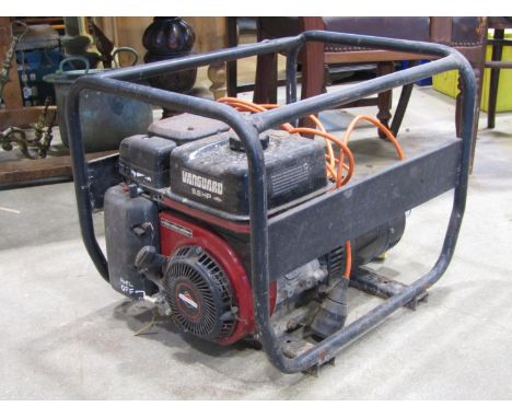 A Vanguard 5.5hp petrol driven generator with Briggs &amp; Stratton engine 