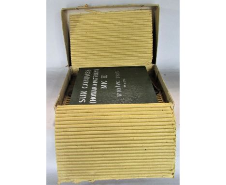 Howard Patten military sun compass, with original box and outer cardboard casing 