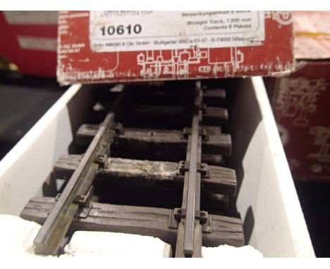G scale L.G.B 10610 box of six 1200 mm lengths of track, good condition, requires cleaning, box is fair. UK P&amp;P Group 3 (