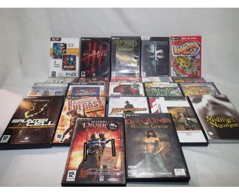 22 boxed PC games appearing in excellent condition to include Another World 15th anniversary edition and Worms! World Party. 