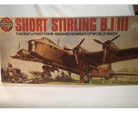 Airfix 1/72 scale of Short Stirling Bomber, complete, box is good. UK P&amp;P Group 1 (£16+VAT for the first lot and £2+VAT f