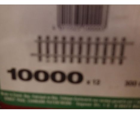 G scale L.G.B 10000 box of twelve 300mm straight track, good condition, requires cleaning, box is fair. UK P&amp;P Group 3 (£