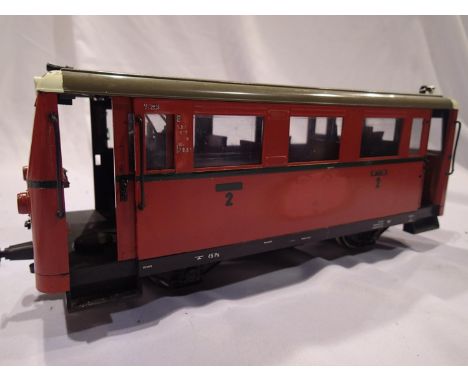 G scale L.G.B 2064, Triebwagen, requires paintwork, hand rails etc, complete with driver and conductor, box with wear, for sp