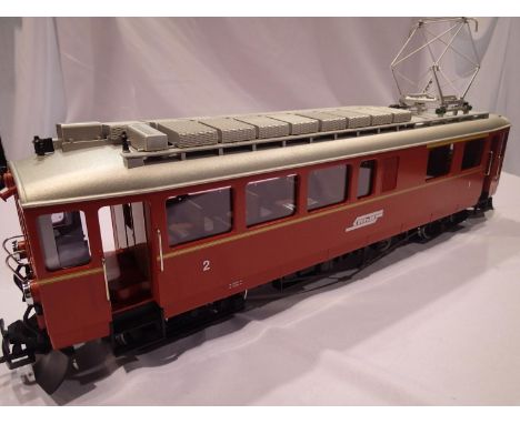 G scale L.G.B 20390 Abe 4/4 railcar, RhB red, excellent condition, boxed. UK P&amp;P Group 3 (£30+VAT for the first lot and £