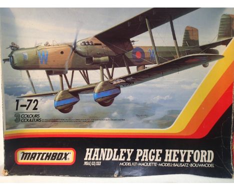 Matchbox 1/72 scale kit of Handley Page Heyford, complete, box is fair. UK P&amp;P Group 1 (£16+VAT for the first lot and £2+