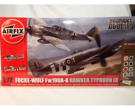 Airfix 1/72 scale Dogfight Doubles kit comprising FW 190A-8 plus Hawker Typhoon, sealed, new. UK P&amp;P Group 1 (£16+VAT for