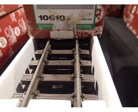 G scale, L.G.B 10610 box of six 1200 mm lengths of track, good condition, requires cleaning, box is fair. UK P&amp;P Group 3 