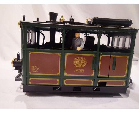 G scale L.G.B 22500 Elias tram, green/brown, no. 29, excellent condition, box with wear. UK P&amp;P Group 3 (£30+VAT for the 