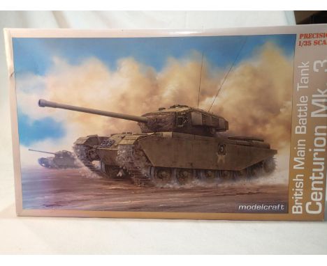 Model Craft Canada 1/35 scale Centurion MK 3 battle tank, sealed as new, storage wear to box. UK P&amp;P Group 1 (£16+VAT for