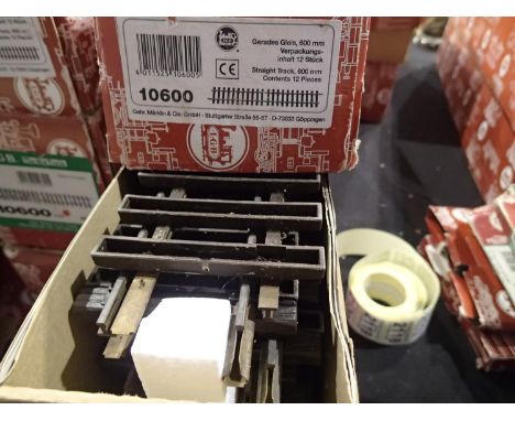 G scale L.G.B 10600 box of twelve 600 mm lengths of track, good condition, requires cleaning, box is fair. UK P&amp;P Group 3