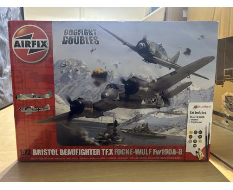 Airfix 1/72 scale Dogfight Doubles kit, comprising Bristol Beaufighter and FW 190A-8, sealed, new. UK P&amp;P Group 1 (£16+VA