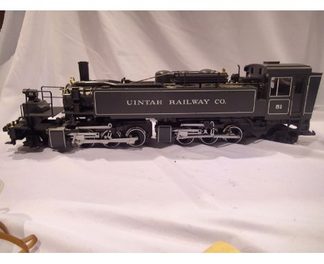 G scale L.G.B 20882 Baldwin Mallet Ury 51 steam locomotive, with sound, twin motors, very good condition, missing bell, box w