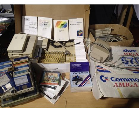 Boxed Commodore Amiga 500, tested and working with #520 expansion, boxed #570 CD interface, Star LC10 dot matrix printer, mou