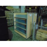 2x Double Sided Book Shelves / Display Units - Adjustable Shelves 4ft x 5ft x 1ft 6ins