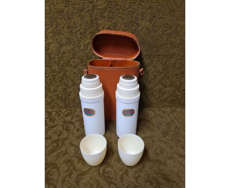 1950's Isovac picnic flask and carrier.