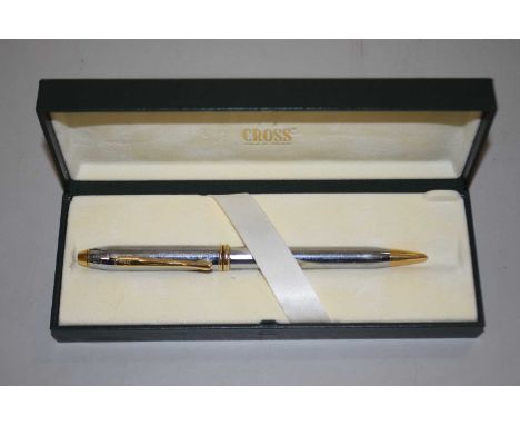 A cased Cross ballpoint pen