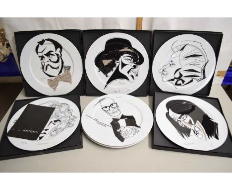 A set of Rosenthal wall plates produced for Coda Restaurant and Aria Hotel, Prague, decorated with various musicians