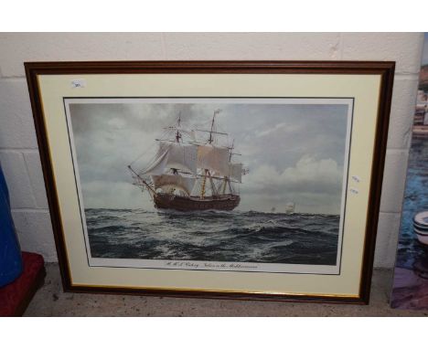 Coloured print HMS Victory