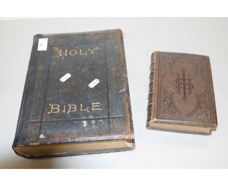 Two vintage leather bound Bibles