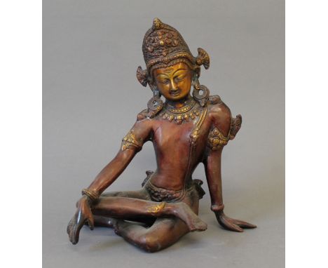 A bronze model of buddha. 23 cm high.