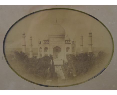 A vintage photograph of the Taj Mahal, framed and glazed. 37 x 27 cm overall.