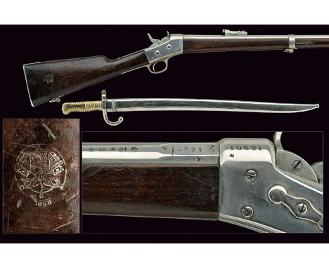 A rare Remington rifle for the Papal Guard with bayonet dating: third quarter of the 19th Centuryprovenance: Papal StatesRoun