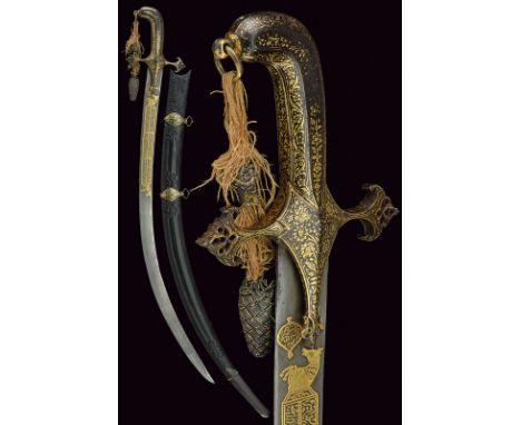 An interesting and beautiful shamshir dating: first quarter of the 19th Centuryprovenance: IndopersiaFlat, curved, single-edg