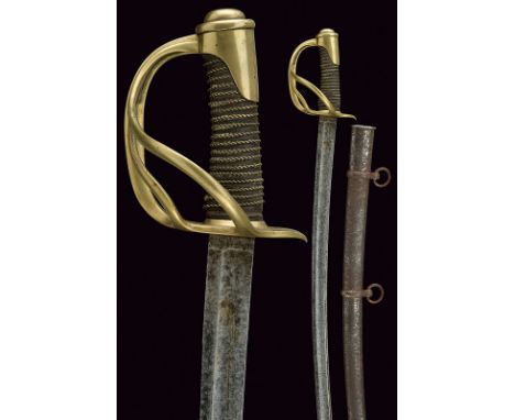 A cavalry sabre dating: mid-19th Centuryprovenance: Kingdom of the Two SiciliesCurved, single -and false-edged blade, grooved