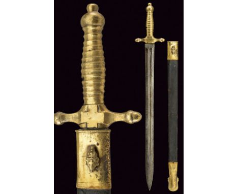 A National guard short-sword dating: mid-19th Centuryprovenance: ItalyStraight, double-edged blade (slight pitting), central 