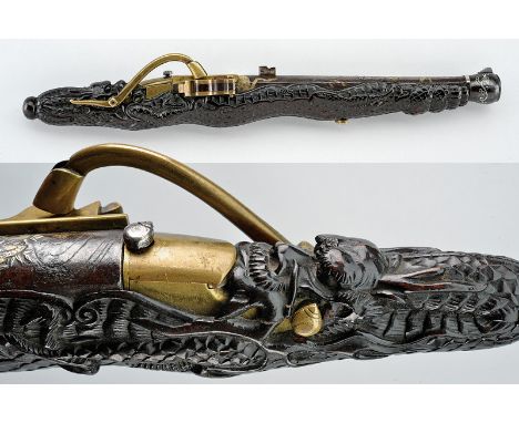 A beautiful and scarce matchlock pistol (Baj?zutsu) dating: mid-19th Centuryprovenance: JapanInteresting, smooth, round, 11 m