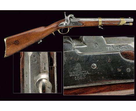 A 1860 model carpenter's short-gun dating: third quarter of the 19th Centuryprovenance: ItalyRound, rifled, 17 mm cal. barrel