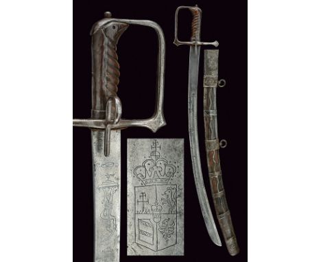 A rare Hussar's sabre dating: early 18th Centuryprovenance: HungaryCurved, single -and false-edged blade with central fuller 