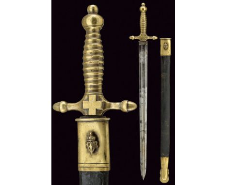 A National Guard short-sword dating: mid-19th Centuryprovenance: ItalyStraight, double-edged blade, a fuller at the centre, d
