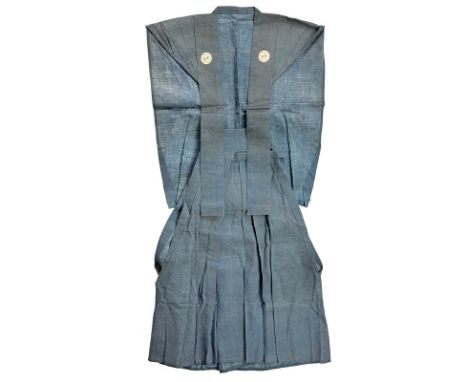 A samurai dress dating: 19th Centuryprovenance: JapanConsisting of kataginu and hakama, of light blue fabric with white dots;