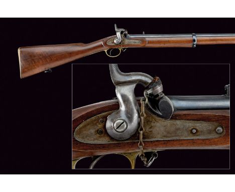 A 1853 model Enfield gun for colonial troops dating: mid-19th Centuryprovenance: EnglandSmooth, round, 16 mm cal. barrel with