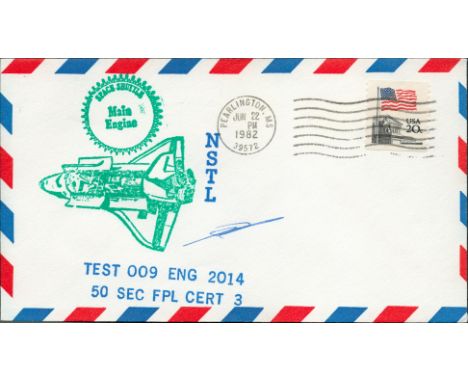 Astronaut Al-Saud signed Space Shuttle Main Engine NSTL envelope PM Pearlington. MS Jun22 pm 1982 39572.  Good condition . Al